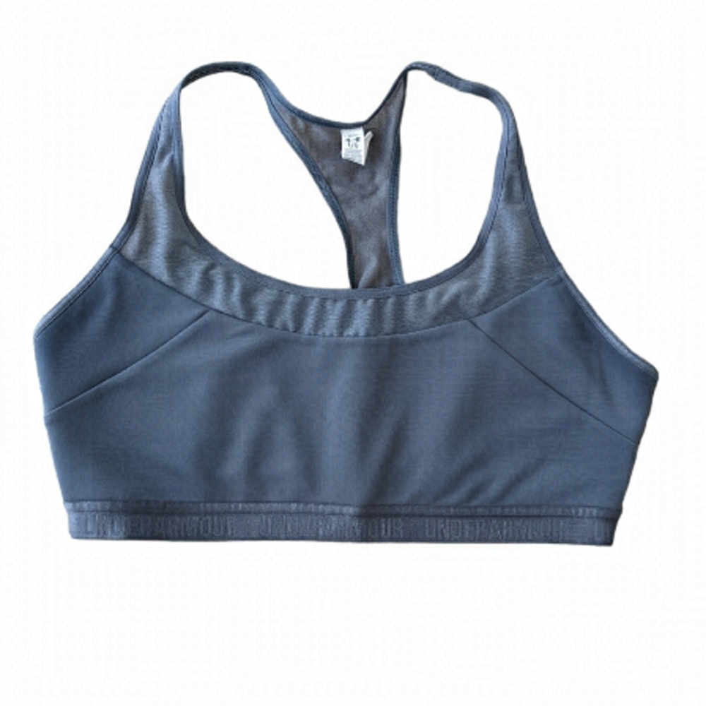 Under Armour dark grey sport bra workout Large c060